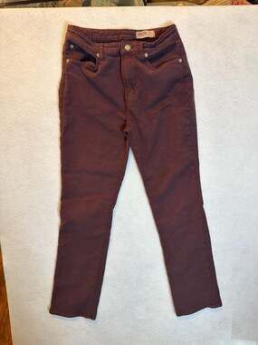 32 Degrees Cool Sweatpant Jean Burgundy Skinny Slim Fit Leggings